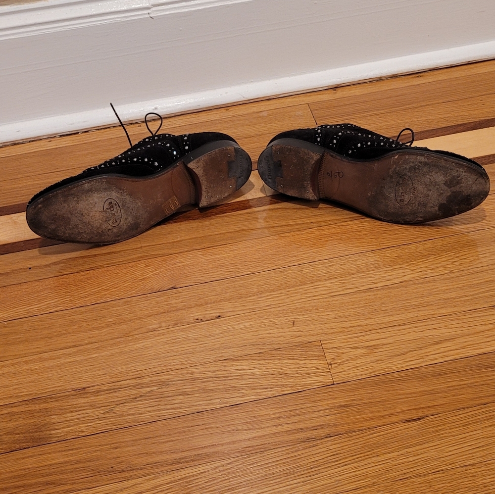 CHURCH'S BURWOOD MET STUDDED  BLACK SUEDE BROGUES LACE UP SHOES - Picture 10 of 13